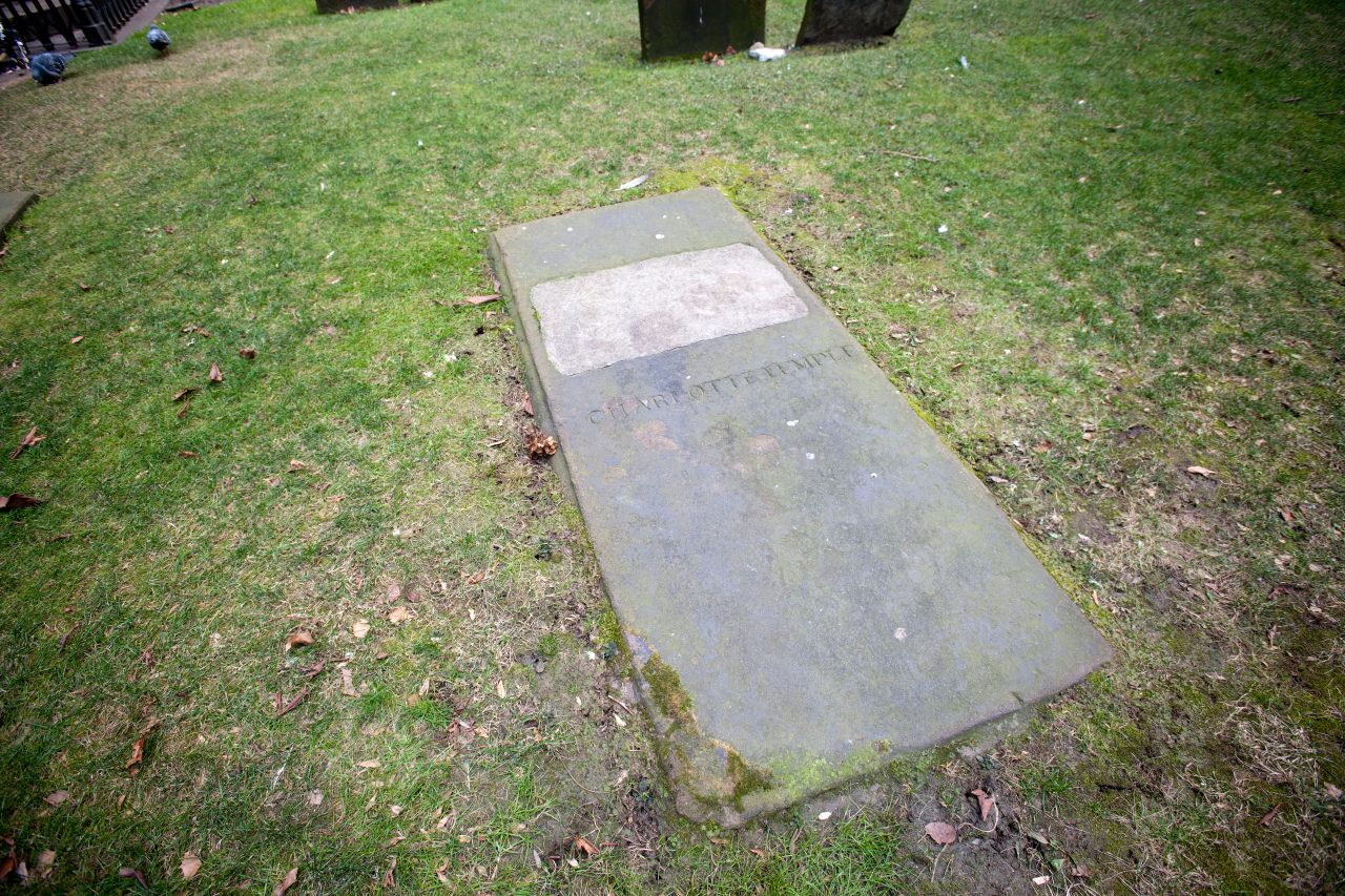 For years, this slab engraved with the name "Charlotte Temple" and no other information drew crowds of mourners to the graveyard at New York's Trinity Church.