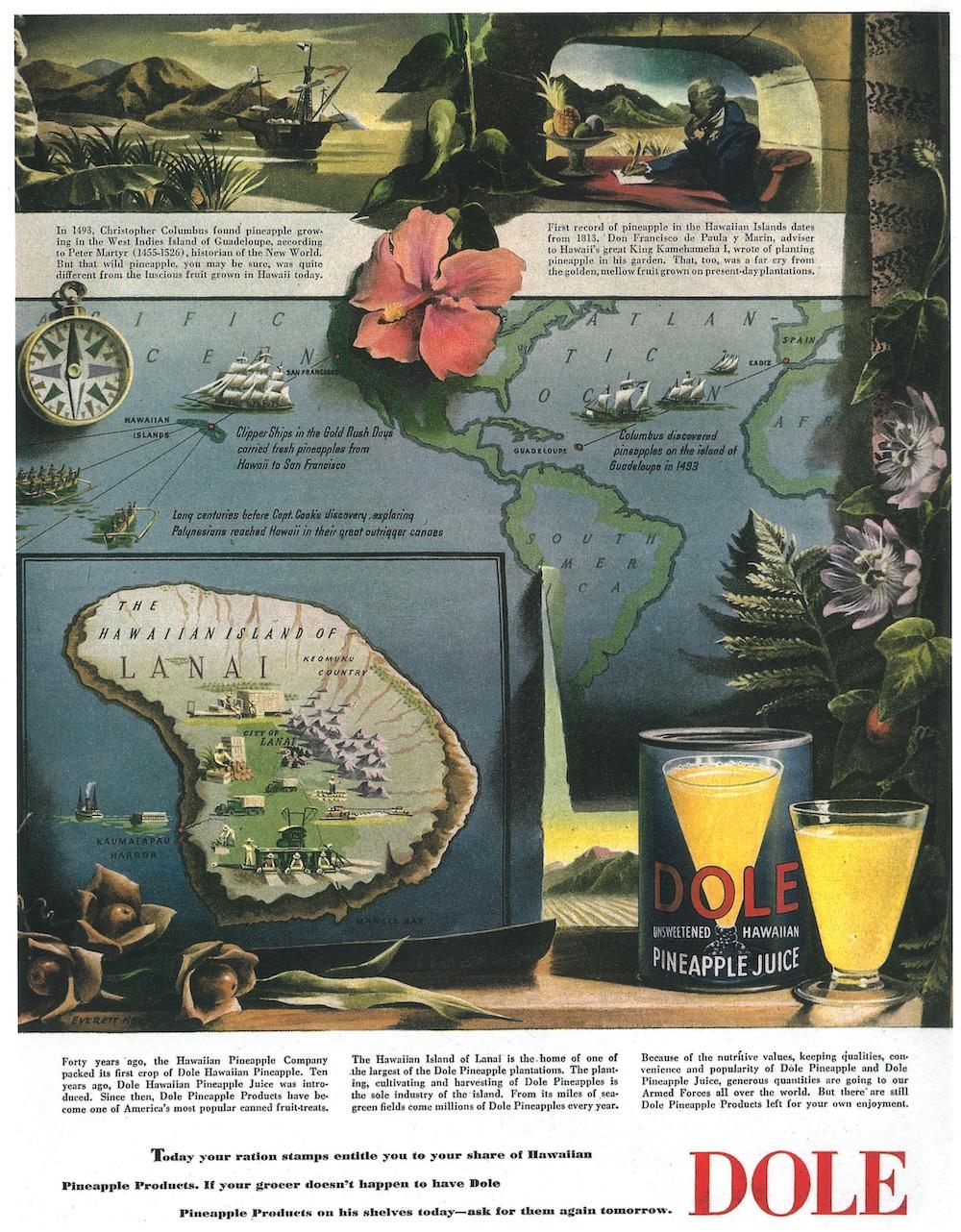 The Hawaiian Pineapple Company, which would later become the Dole Food Company, pushed pineapple products hard.