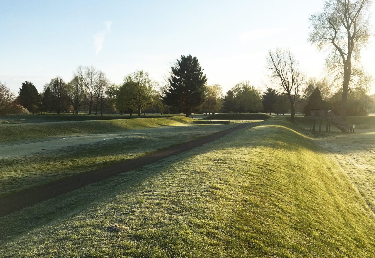 The walls of the Octagon Earthworks in Heath, Ohio, form an enclosure large enough to fit four Roman Colosseums.