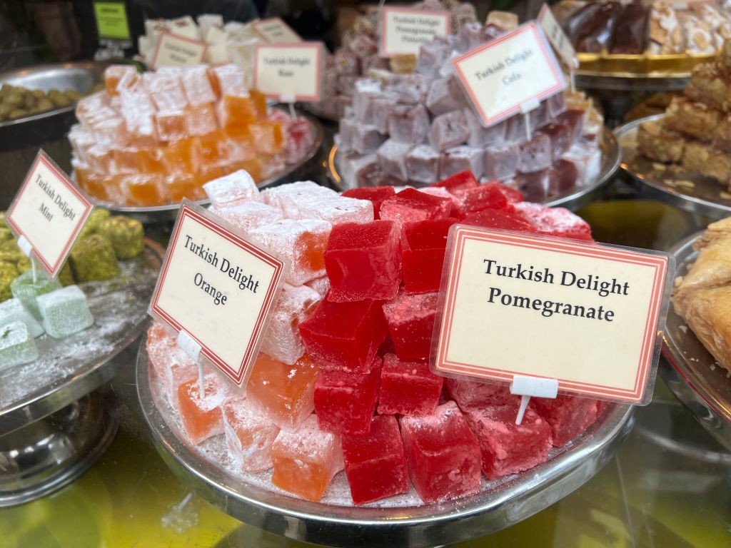 The simplest Turkish delight can still come in a range of flavors and colors. 